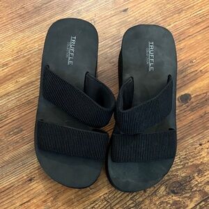 Truffle Collection Black Women's Sandals